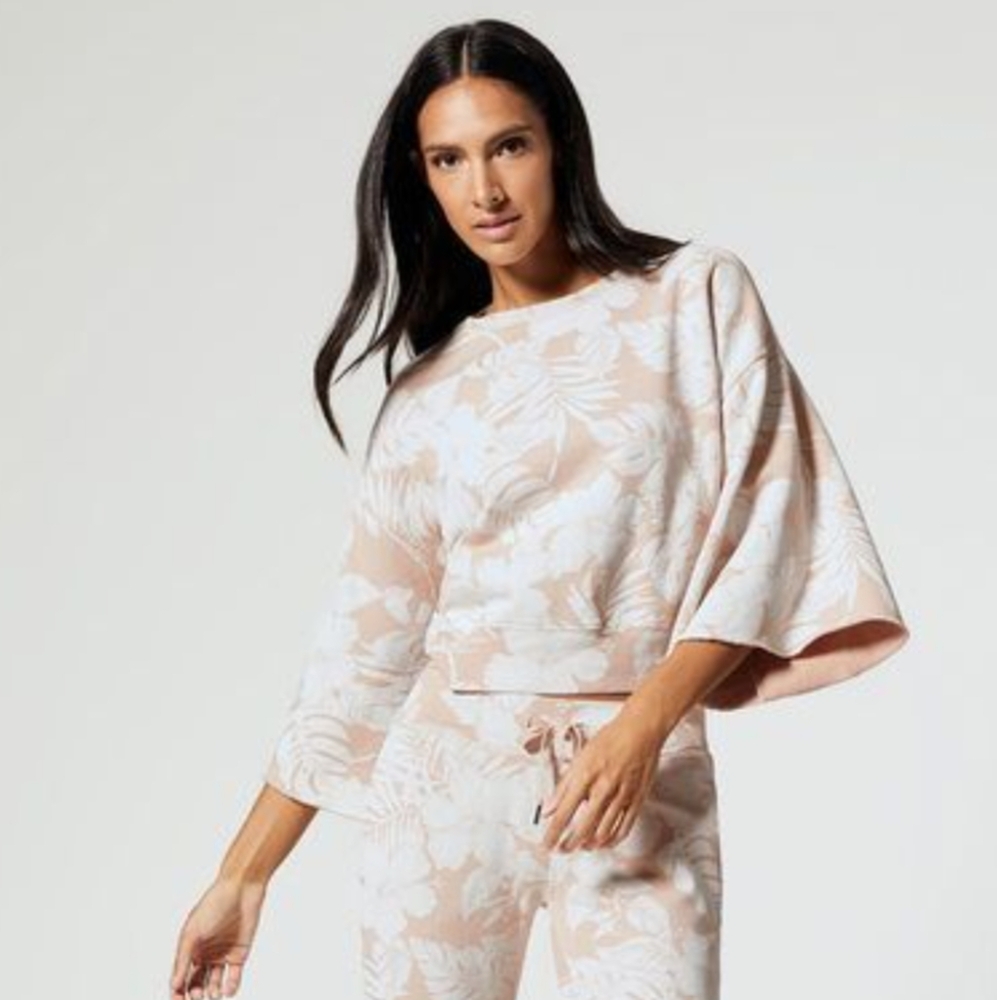 Nsf Floral Blush Pink  Cotton‎ Pullover Medium